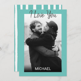 Modern Förenklad Photo Valentines day Julkort