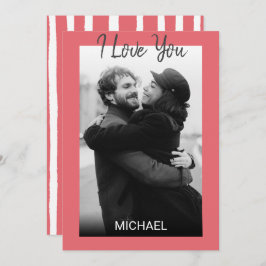 Modern Förenklad Photo Valentines day Julkort