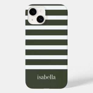 Modern Forest Grönt and White Rand med Monogram