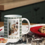 Modern Forest Grönt Play Rustic Photo-jul Jumbo Mugg<br><div class="desc">Personlig Modern Forest Grönt Play Rustic Photo jul Helgdag Jumbo Mugg</div>