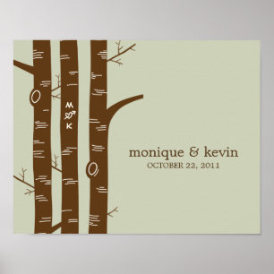 Modern Forest Personlig Wall Art - Sage - Poster
