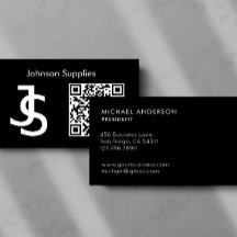 Modern företagsanpassad monogramlogotyp och QR-kod
