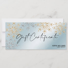 Modern företagscertifikat, presentkort Snö