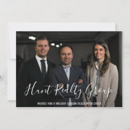 Modern företagsfotoföretagsjul julkort