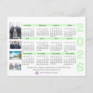 Modern företagslogotyp Foto 2026 Kalender Vykort