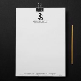 Modern företagslogotyp med monogram för affärsetik brevhuvud