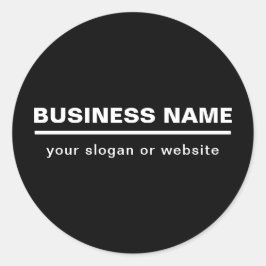 Modern företagsmall i Namn | B&W Runt Klistermärke