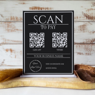 modern företagssökning med 2 QR-koder för att beta Poster