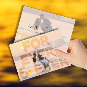 Modern FOREVER Bröllop-fotospara datum Spara Datumet