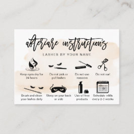 Modern förlängning av ögonfransarna för  rosa visitkort