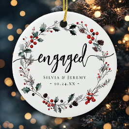 Modern Förlovning Första jultomten Julgransprydnad Keramik