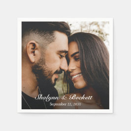 Modern Förlovning Photo Pappersservett