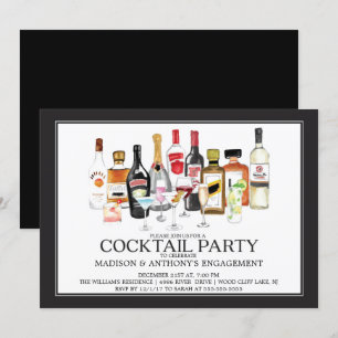 Modern förlovningcocktailpartyinbjudan inbjudningar