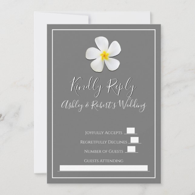 Modern Formal Classic, Vit på Grått, OSA Inbjudningar (Framsida)