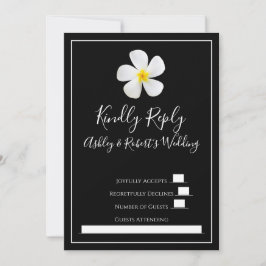 Modern Formal Classic, Vit på svart Bröllop OSA Inbjudningar