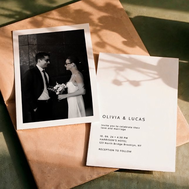 Modern Formal Classic Wedding Invitation Inbjudningar (Skapare uppladdad)
