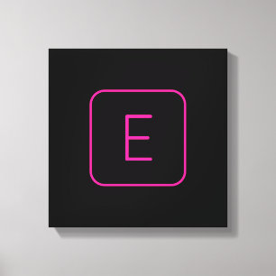 Modern formaterad inledande monogram Rosa och sv Canvastryck