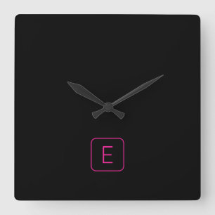 Modern formaterad inledande monogram Rosa och sv Fyrkantig Klocka
