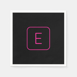 Modern formaterad inledande monogram Rosa och sv Pappersservett