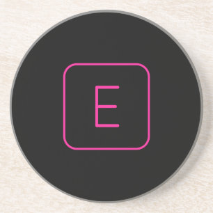 Modern formaterad inledande monogram Rosa och sv Underlägg