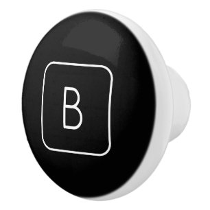 Modern formaterad inledande monogram Vit och sva Knopp
