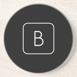 Modern formaterad ursprunglig Monogram Vitt och s Underlägg