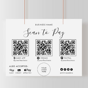 Modern formell Kalligrafi QR-sökning för att Betal