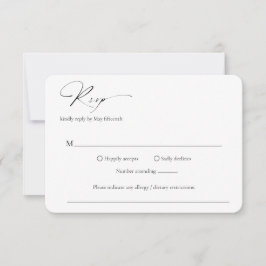 Modern formell minimal Elegant bröllop OSA Kort