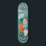 Modern former Girly Rainbow Monogram Mini Skateboard Bräda 18,5 Cm<br><div class="desc">Roligt och moderna former med regnbågar,  fjäril och ladybug gör en coola perfekt på stadsplanet för alla skateboarder. Lägg till initialer i monogrammet för att markera ditt ställe. Perfekt för sidopromenader och de som kärlek ska åka till rör.</div>
