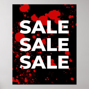 Modern försäljningsskylt, svart och rött Boutique- Poster