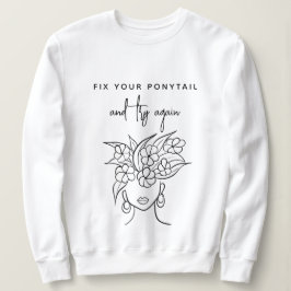 Modern Försök igen Kvinnor med blommor T Shirt