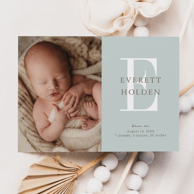 Modern första blå Grönt Baby trefoto födelse i Meddelande (Skapare uppladdad)