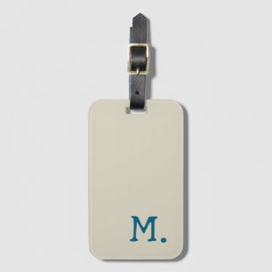 Modern första ersättning för monogram - lägg till bagagebricka