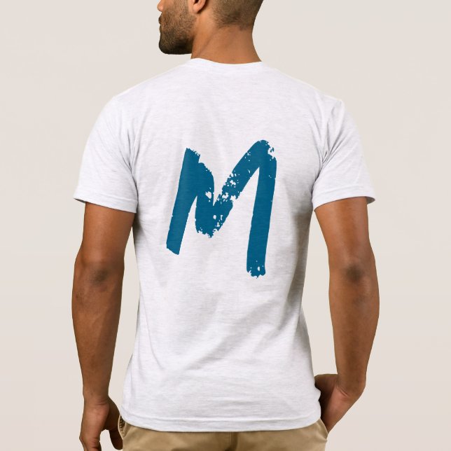 Modern första ersättning för monogram - lägg till  t shirt (Baksida)