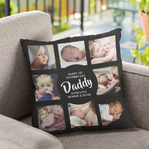 Modern   Första fars dag   Foto Collage kastar P Kudde