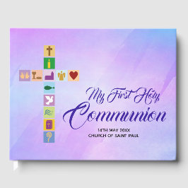 Modern första Heligans gemenskap Färga Kor-symbole Gästböcker