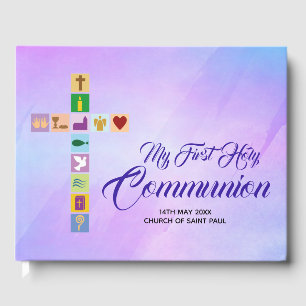 Modern första Heligans gemenskap Färga Kor-symbole Gästböcker