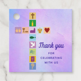 Modern första Heligans gemenskap Färga Kor-symbole Gåvor Etiketter