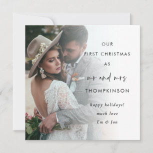 Modern första jul, mrs Photo Overlay Julkort