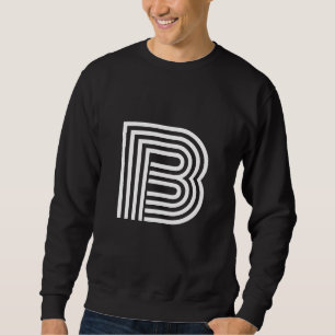 Modern första monogram för ett Brev Black Swea Lång Ärmad Tröja