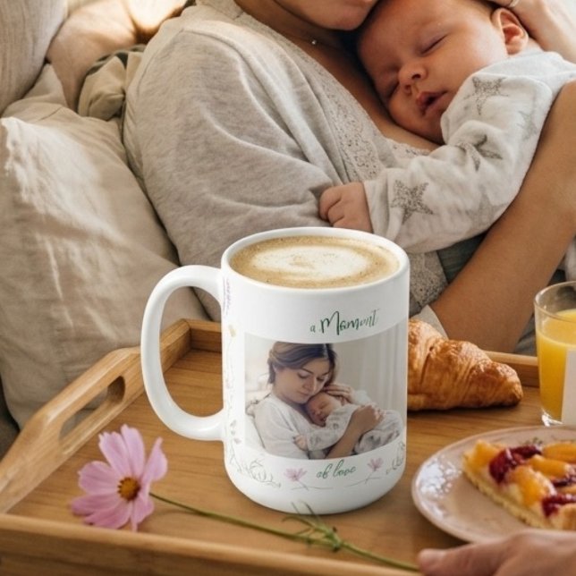 Modern första mors dag foto akrylpresent kaffemugg (Skapare uppladdad)