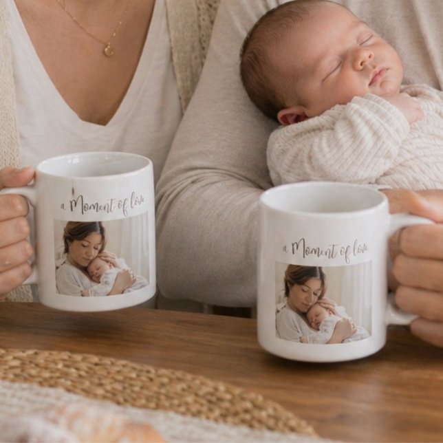 Modern första mors dag foto akrylpresent kaffemugg (Skapare uppladdad)