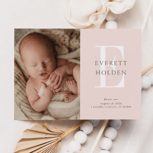 Modern första  Rosa Baby trefoto födelse vid  Meddelande