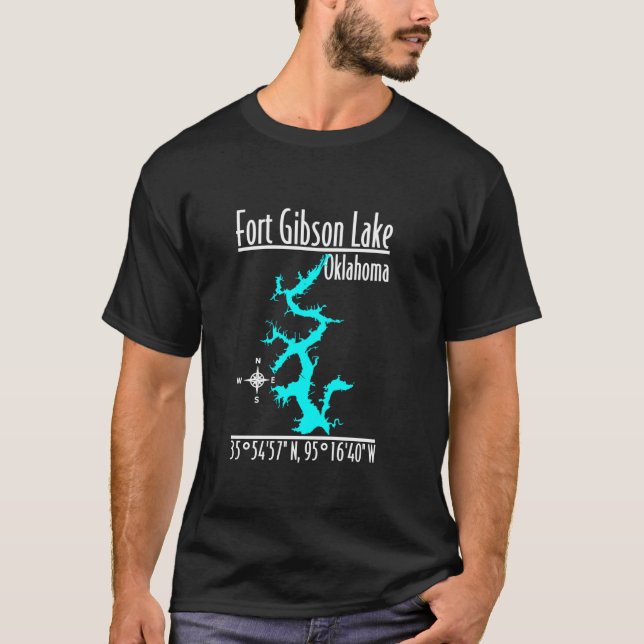 Modern Fort Gibson Sjö - Oklahoma T Shirt (Framsida)