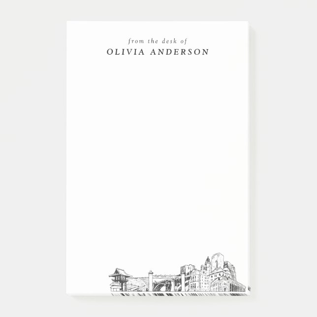 Modern Fort Worth Professionell Gift Personlig Post-it Block (Framsida)