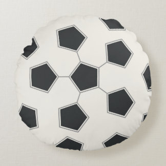 Modern Fotbollbollstryck Tvåsidig Rund Kudde