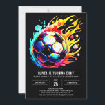 Modern fotbolls-Kids Editable Birthday Inbjudningar<br><div class="desc">Gå in i contemporaryn firande med vår moderna fotbollsungas redigerbara födelsedagsinbjudan. Den här eleganta och snyggt designen kombinerar sömlöst modern estetik med fotboll och skapar en inbjudan som passar både barn och föräldrar. Med de redigerbara funktionerna kan du snabbt göra anpassningen och sömlöst lägga till information om ditt barns namn...</div>