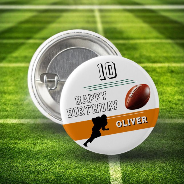 Modern fotbollspelare Silhouette Grattis på födels Knapp (Skapare uppladdad)