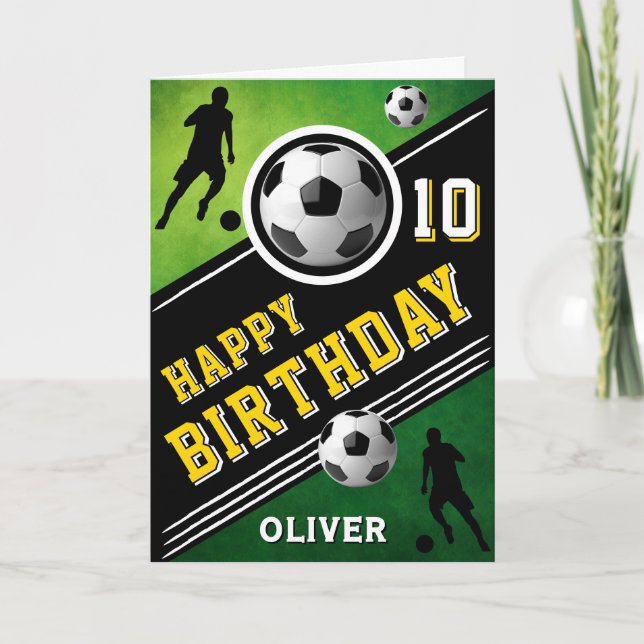 Modern fotbollsspelare födelsedag kort (Framsida)