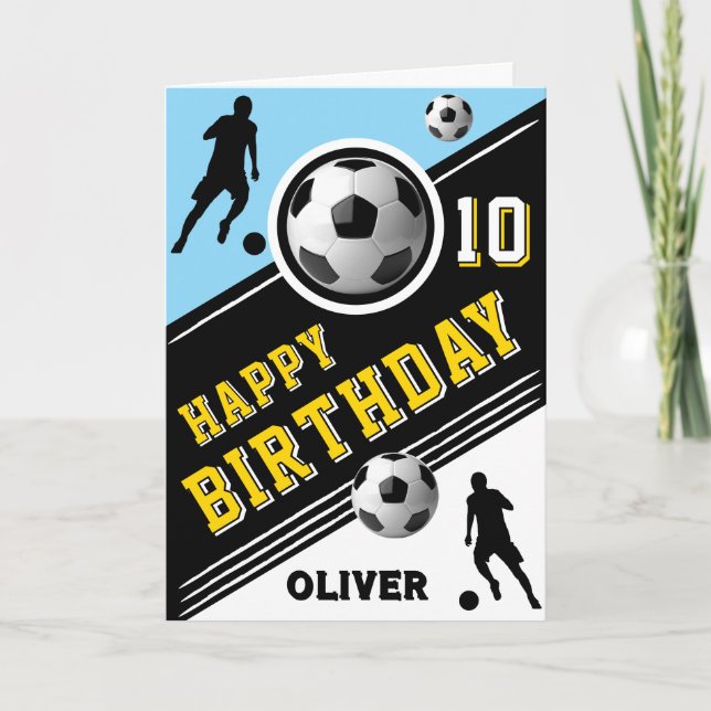 Modern fotbollsspelare födelsedag kort (Framsida)